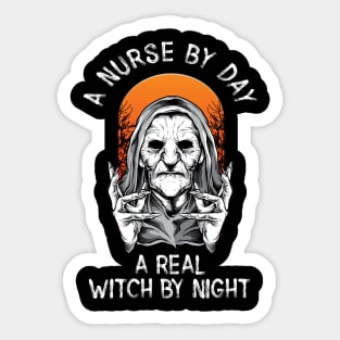 Women's Real Witch Halloween Sticker